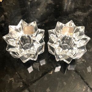Mikasa Silver Lotus Candle Holders